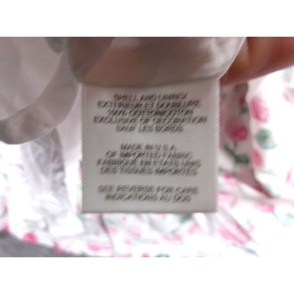 Vintage Talbots Dress Women 8 White Pink Floral Ruffle Trim Costal Resort USA - Picture 8 of 11